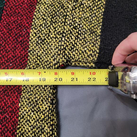 Baja Rasta Stripe Pullover Hoodie Multicolor Cotton Woven Sweater - Picture 4 of 7